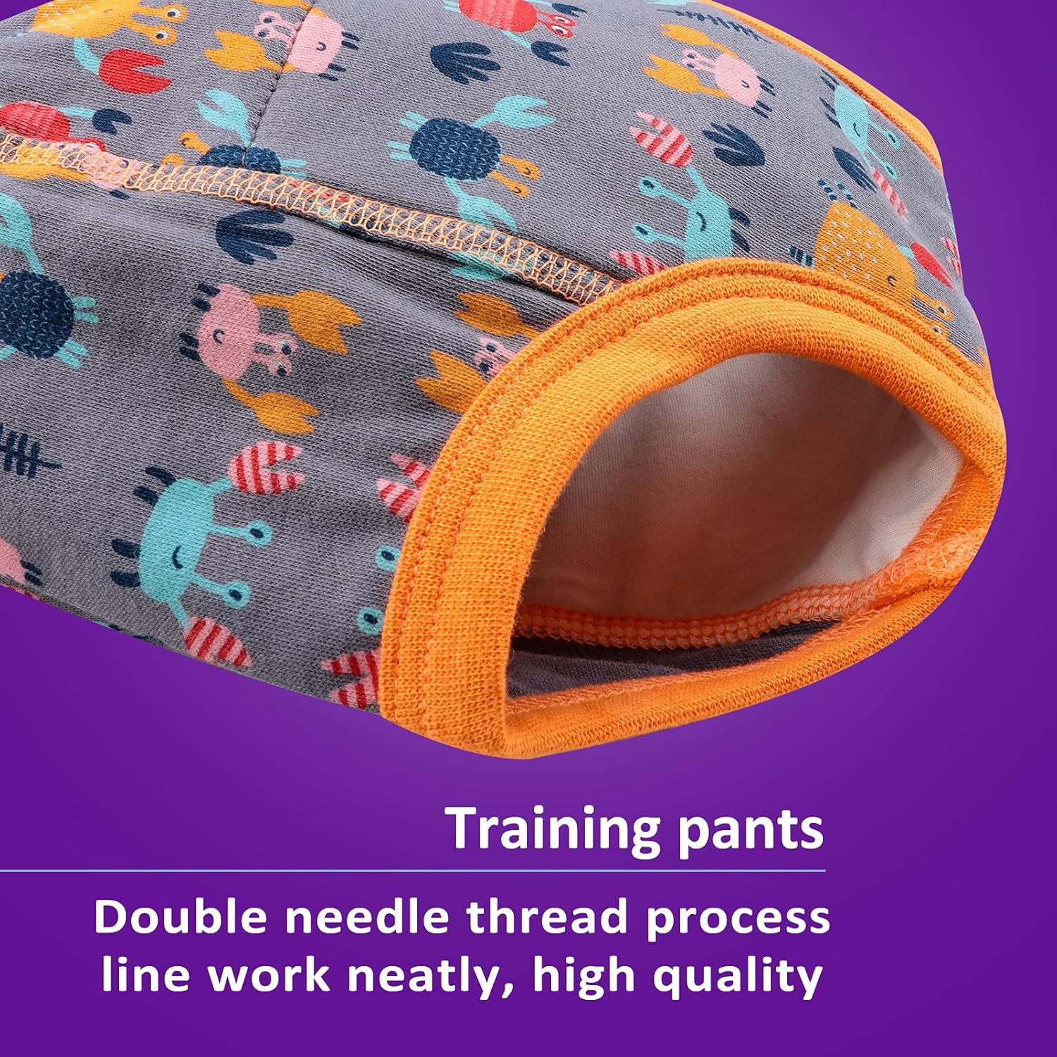 MooMoo Baby 8 Packs Potty Training Pants Cotton Absorbent Training Underwear for Toddler Boy and Girls 2T-9T - Image 4