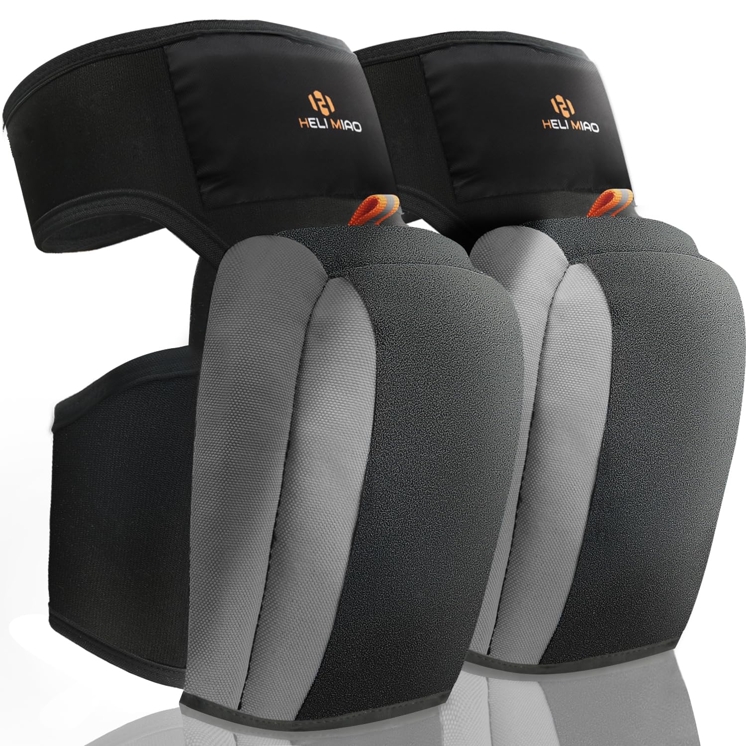 HELI MIAO knee pads for working，Heavy Duty Garden Knee Pads Grey