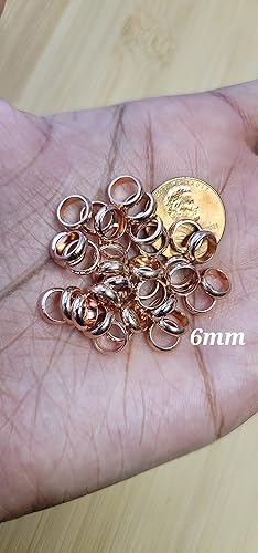 Miniatura 30 de 10 Stainless Steel Hair Beads for Loc Braids Twist and Natural Hair, Loc Beads, Dreadlock Hair Accessories, Loc Jewelry (5mm, Gold)
