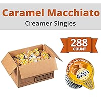 Vista 108 de International Delight Crema de café, caramelo macchiato, crema saborizada refrigerada, botella de 32 onzas líquidas