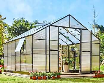 ①サウナテントQuadrangular Greenhouse Amazon.com : Jocisland 12x13.5x9 Polycarbonate Outdoor