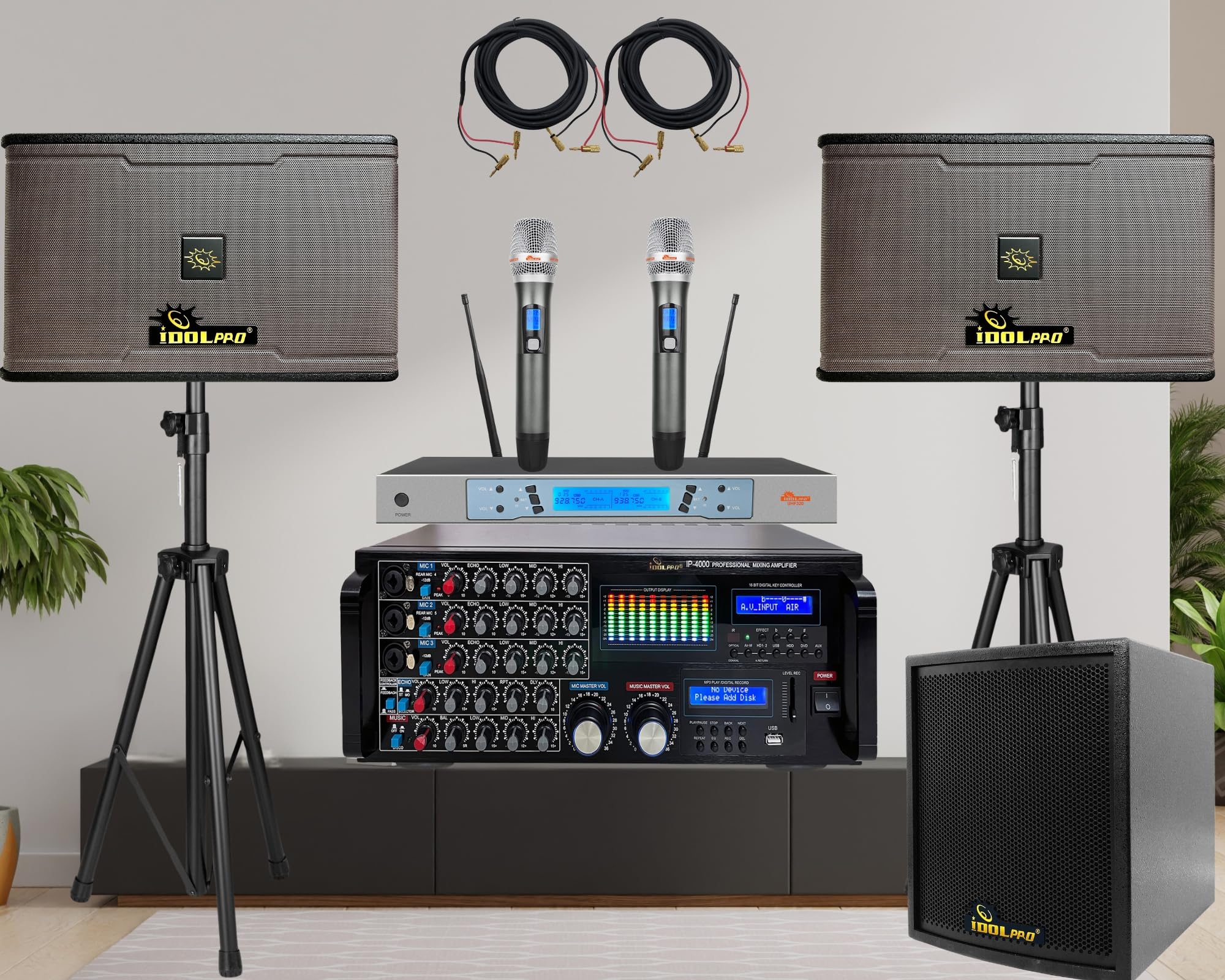 Complete Home Karaoke Package Idolpro 3000w Mixing Amplifier