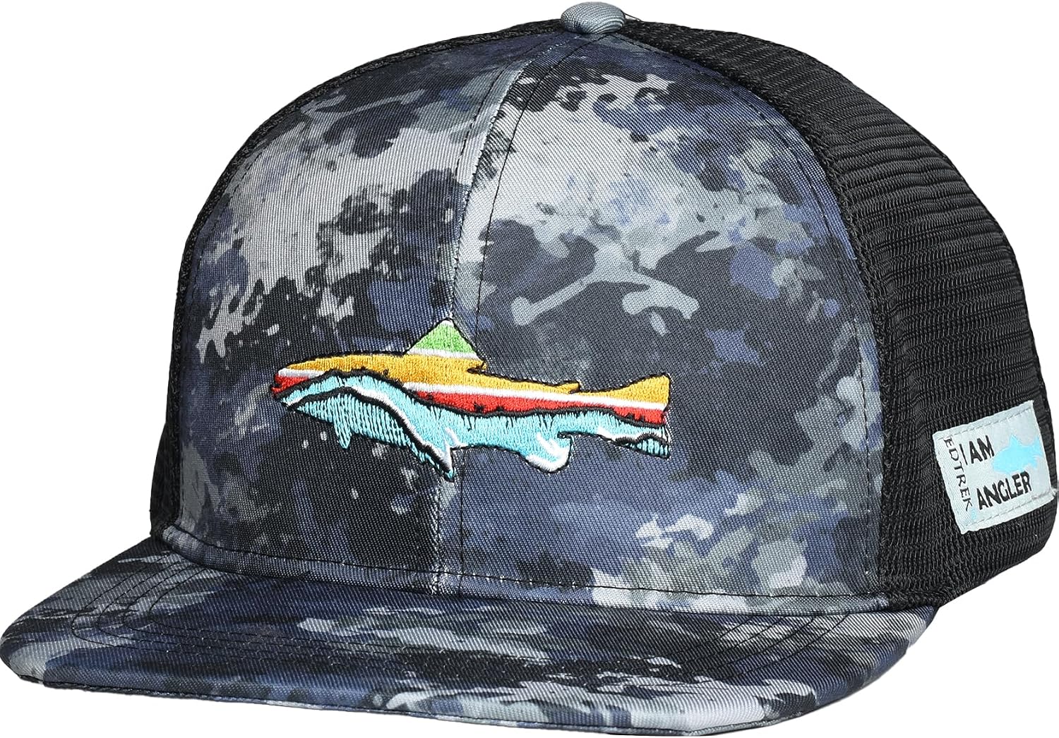 EDTREK Outdoorsman Pro Trucker Breathable Mesh Performance Cap - Flat Brim Snapback Hat