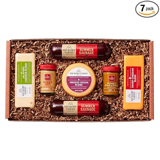 Hickory Farms Farmhouse Meat and Cheese Food Gift Basket (Large) - Box Set | Charcuterie Board Food | Summer Sausage | Father's Day | Mother's Day | Easter | Christmas | Holiday | Housewarming | Gourmet | Sympathy | Care Package