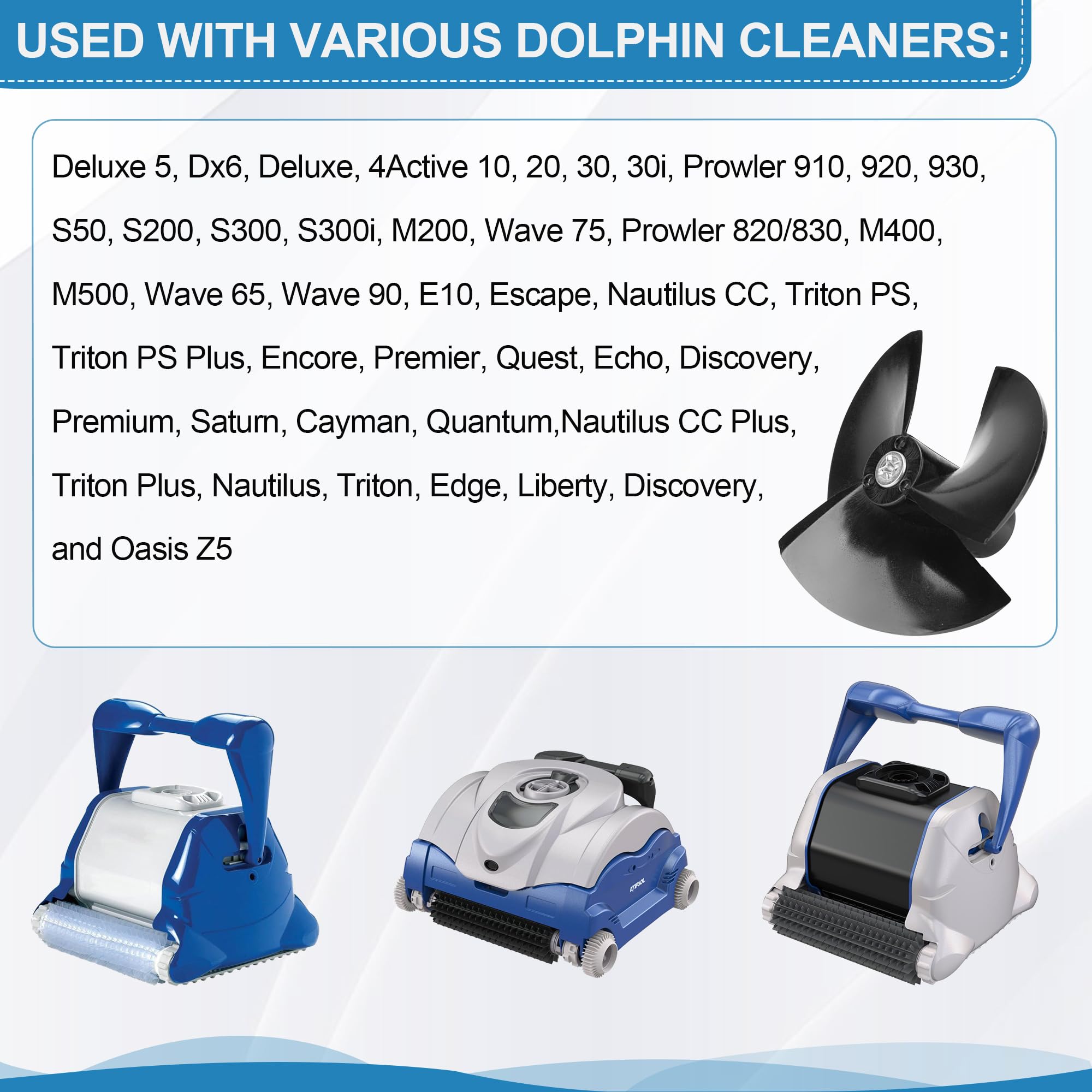 Poolreiniger Laufrad Kit 9995266-R1 – Für Dolphin M200, M400, M500 Roboter, Mit Schraube
