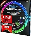 TOSY Flying Disc - 108 RGB Multicolor or 36 Monocolor LEDs, Super Bright, Smart Modes, Christmas Stocking Stuffers Gift, Camping Toy for Kid/Teen/Adult, Auto Light Up, Rechargeable, Waterproof, 175g