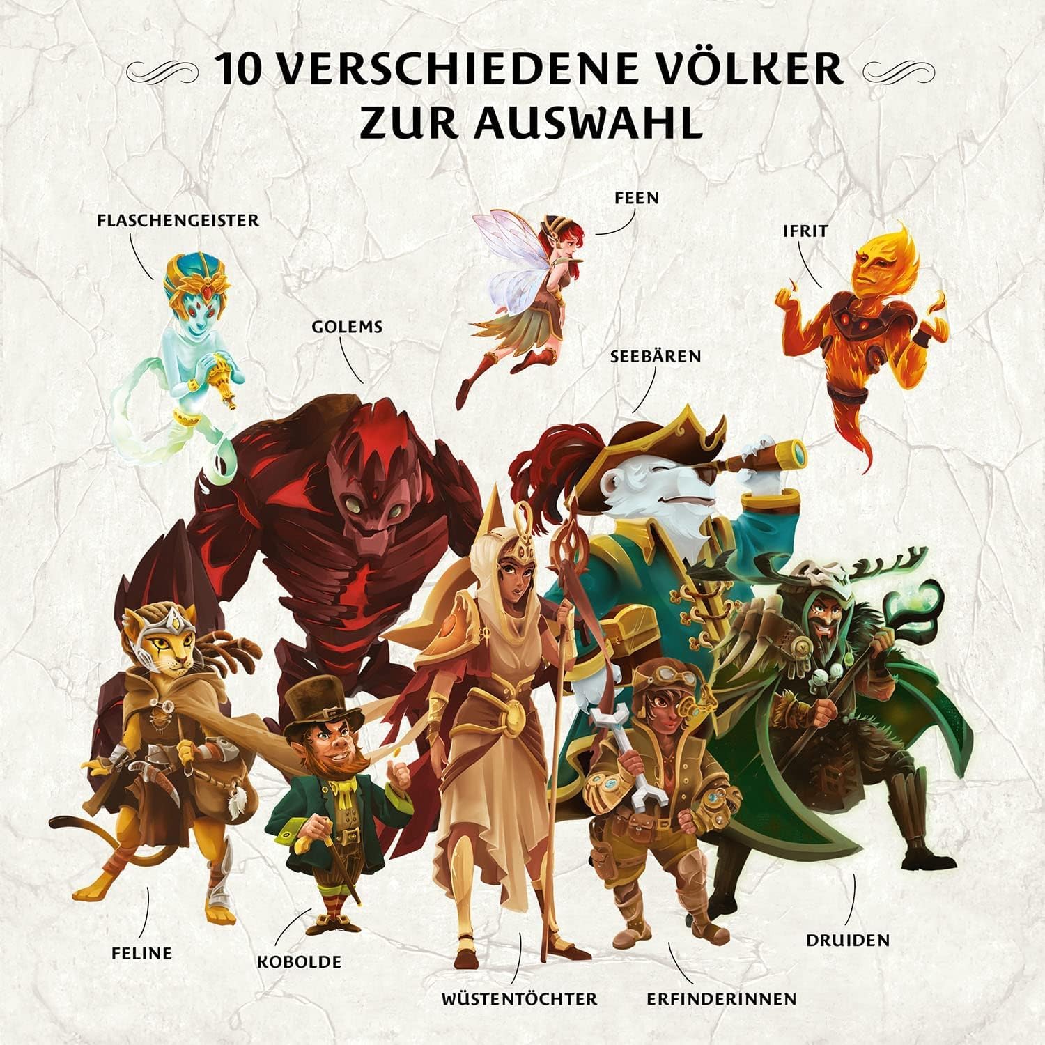 KOSMOS 683382 Terra Nova, basierend auf Expertenspiel Terra Mystica“, Kennerspiel für 2-4 Personen ab 12 Jahren, hochwertige Ausstattung, 10 Völker, Gesellschaftsspiel, Brettspiel