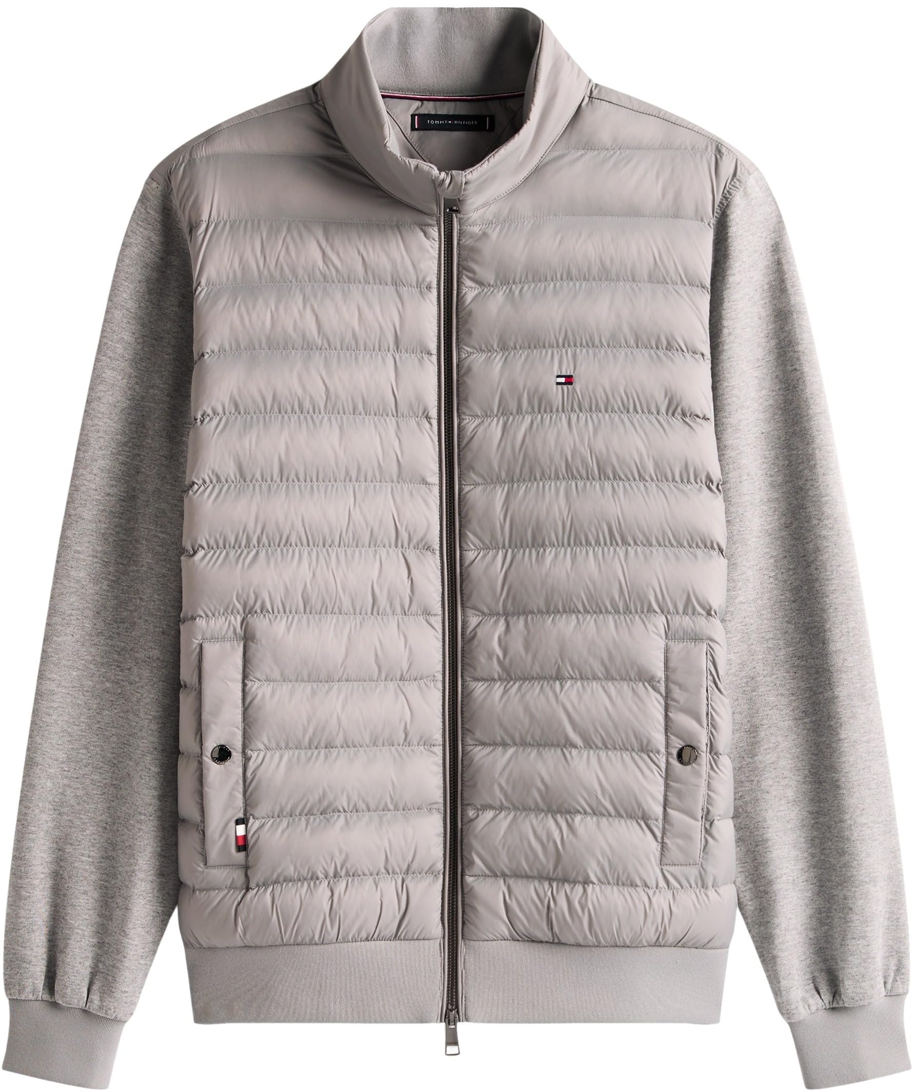 Tommy Hilfiger Uomo Felpa con Zip Mix Media con Colletto alla Coreana