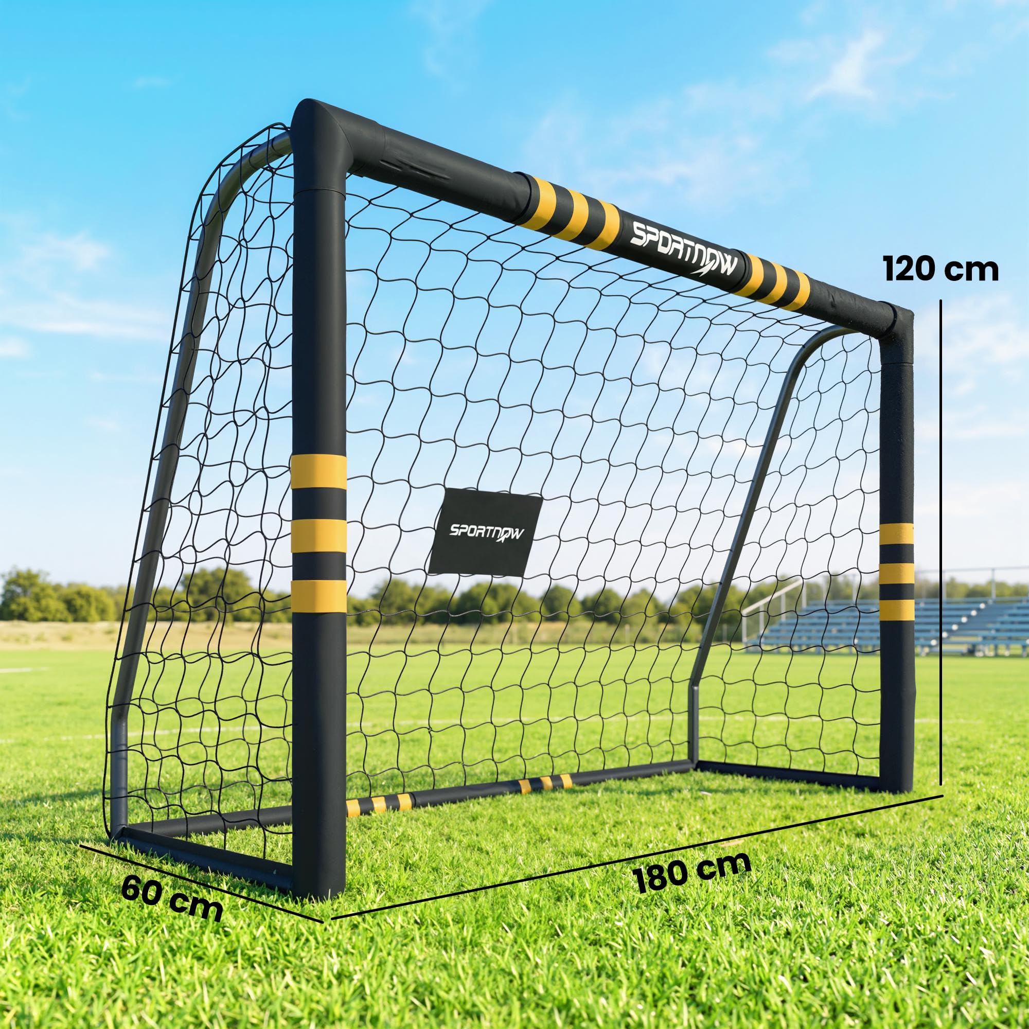 SPORTNOW Portería fútbol 6 x 4ft Red fútbol portátil con estacas Tierra