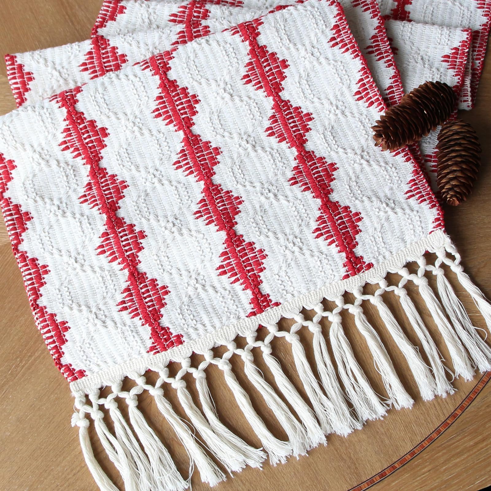 Boho Table Runner for Home Decor 12x36 Fall Coffee Table Decor Caramel