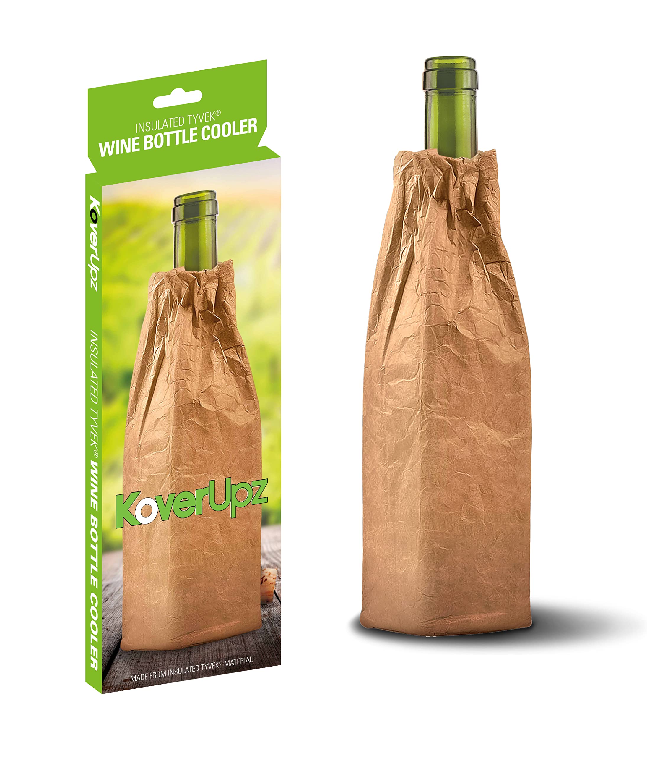 Funda enfriadora Tyvek plegable y reutilizable: aislamiento de 40 oz para tus vinos
