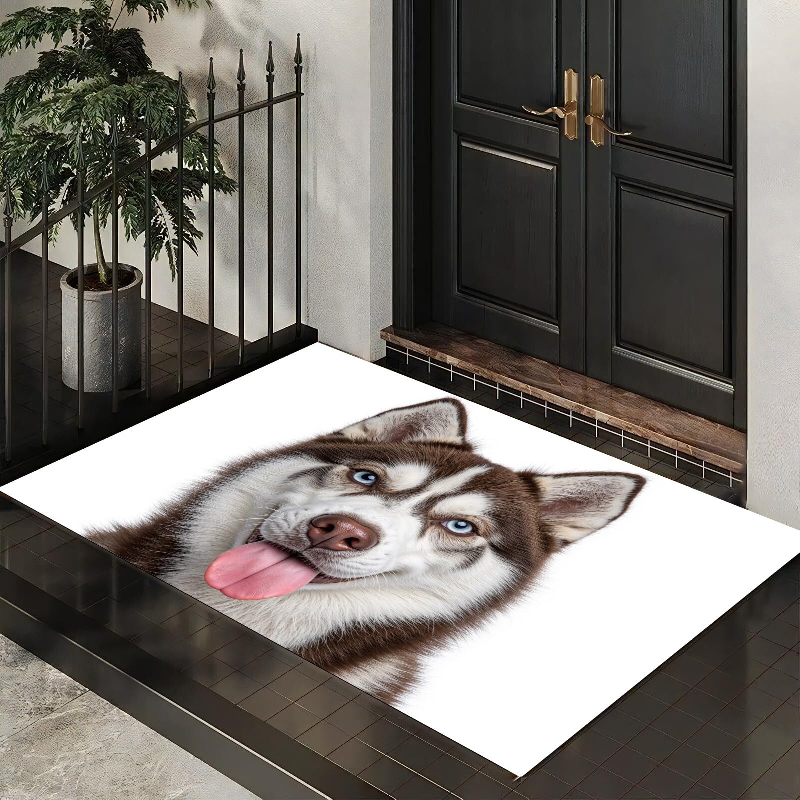 Tapis de sol absorbant Husky lavable et antidérapant 60x90 cm pour une maison propre