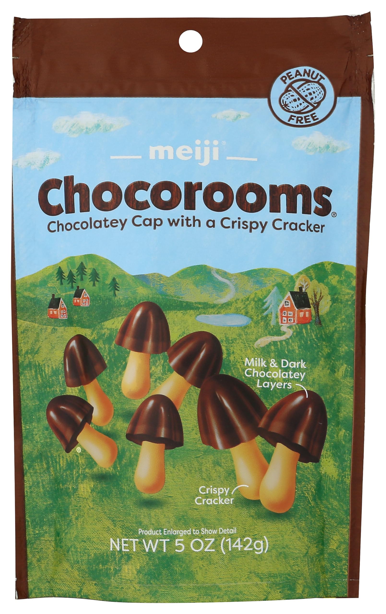 Meiji Chocorooms Crispy Cracker