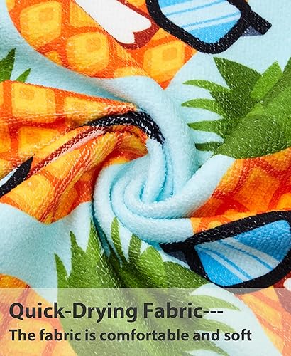 Miniatura 5 de MissShorthair Towel Poncho for Kids, Hooded Beach Towel for Girl&Boy, Surf Poncho Swim Changing Robe Microfiber Bath Towel