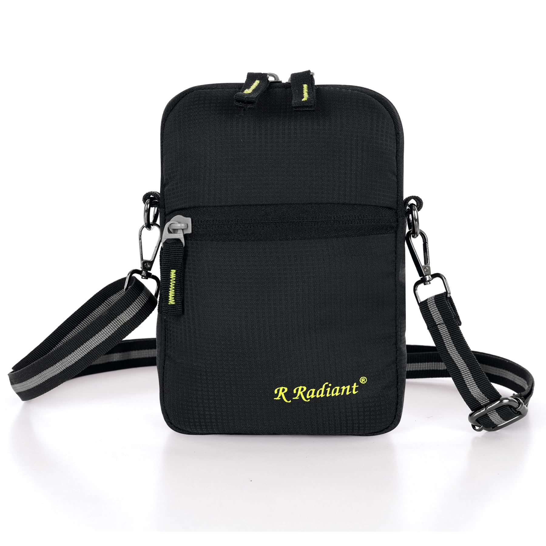 Nylon Stylish Padded Mini Sling Bag for Men and Women, Small Passport Travel Bag - (15 x 5 x 21 Cm)-image-2