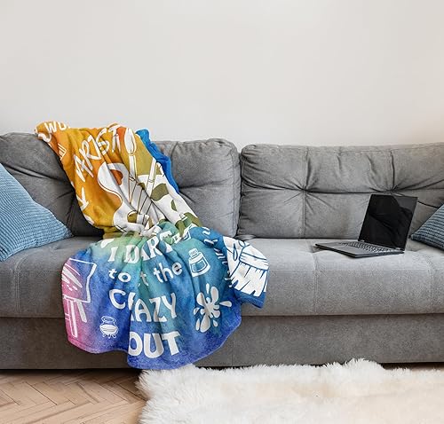 Miniatura 5 de Regalos para artistas, manta de regalo de artista de 60 x 50 pulgadas, regalo de agradecimiento para profesores de arte para mujeres y niñas, regalo