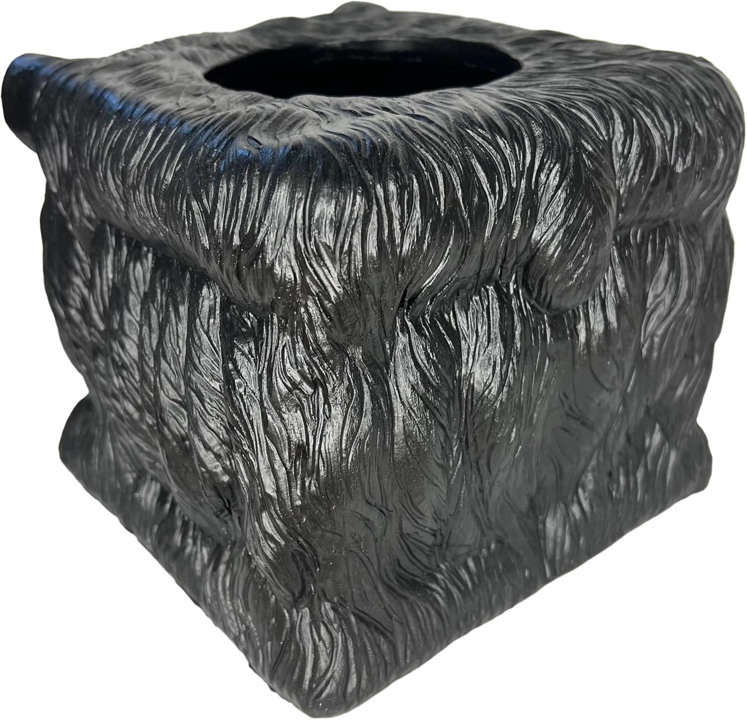 Large Black Bear Head Square Tissue Box Cover – Functional, Whimsical, Rustic Décor – Cabin, Lodge, Home or Office