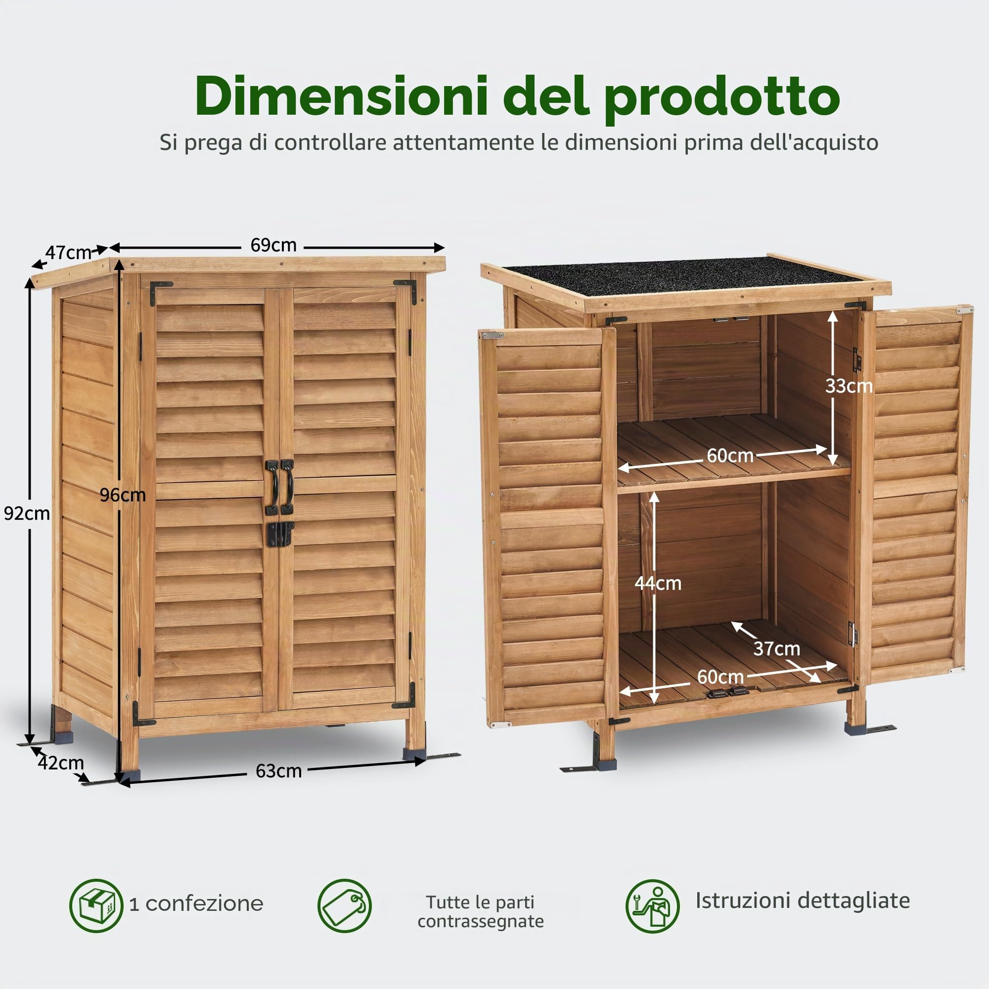 MCombo Capannone da Giardino Legna