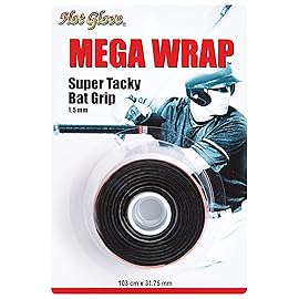 Hot Glove Mega Wrap Black Mega Wrap 1.5mm Tacky Bat Grip