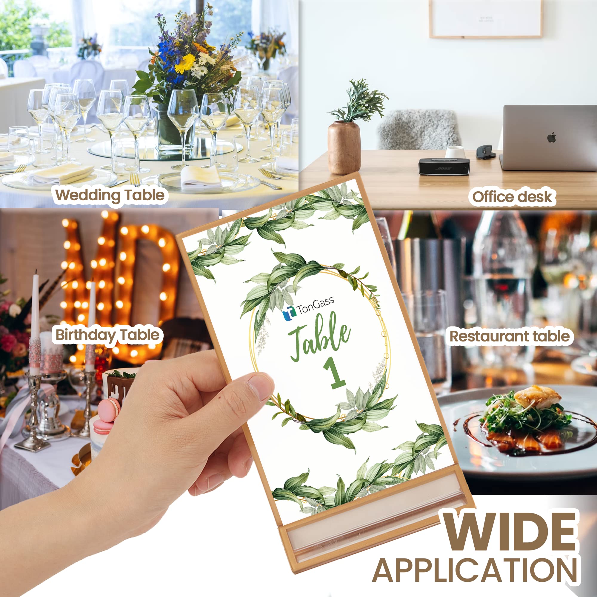 6Pack 5x7 Acrylic Menu Holders,Clear Acrylic Double Sided Frames Display Sign Holder With - View #6