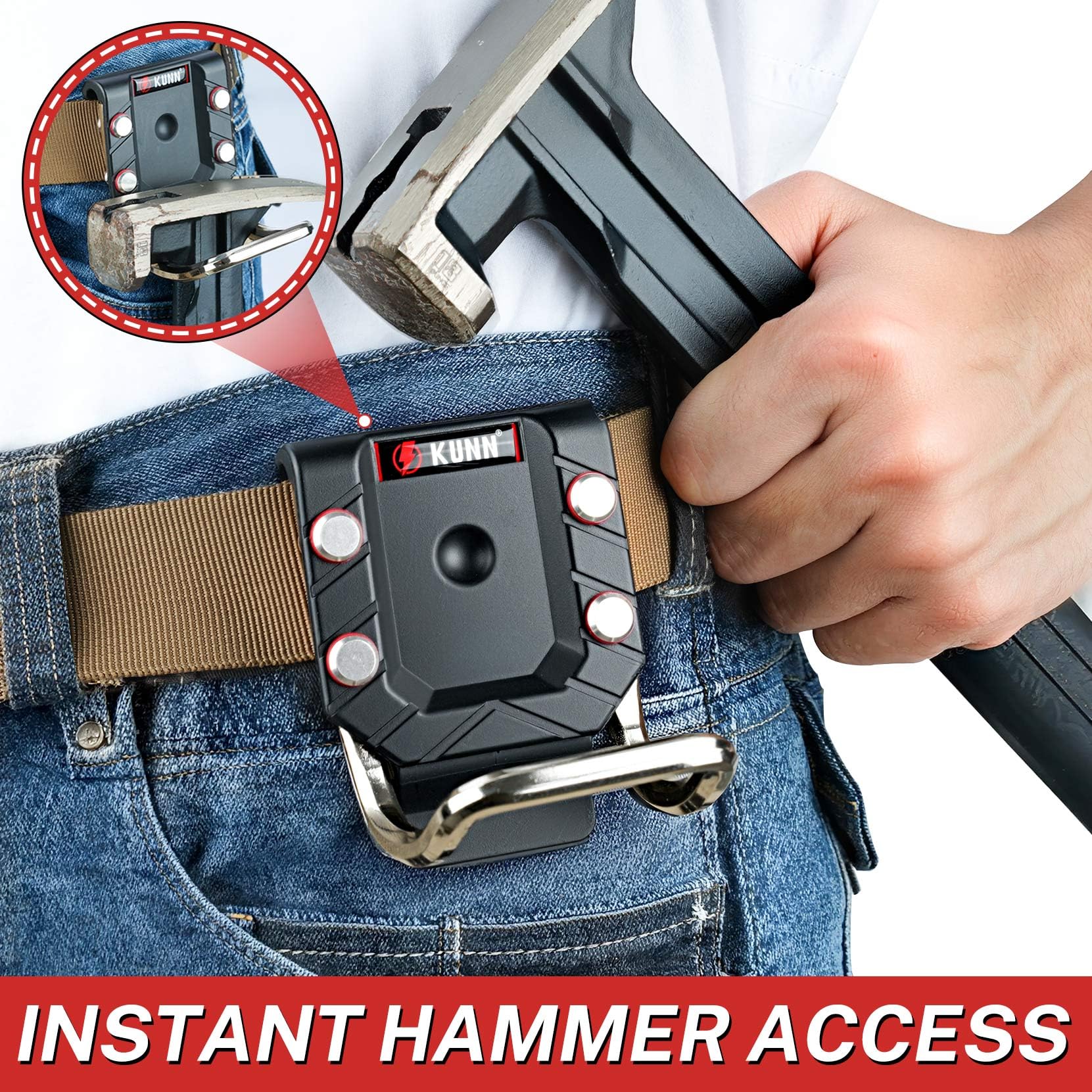 Hammer Holder for Belt - KUNN Tool Holster -5
