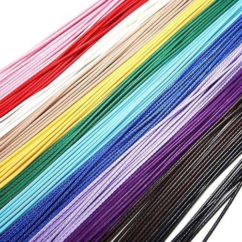 Miniatura 2 de 60 cuerdas enceradas para collar a granel para hacer joyas, cuerda de collar con cierre para hacer pulseras, colgante de bricolaje, multicolor (18