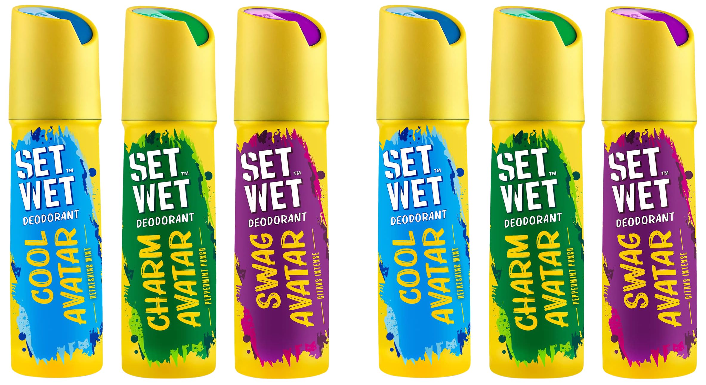SET WET Deodorant Spray Perfume Cool, Charm & Swag Avatar for men, 150ml (Pack of 6)-image-20