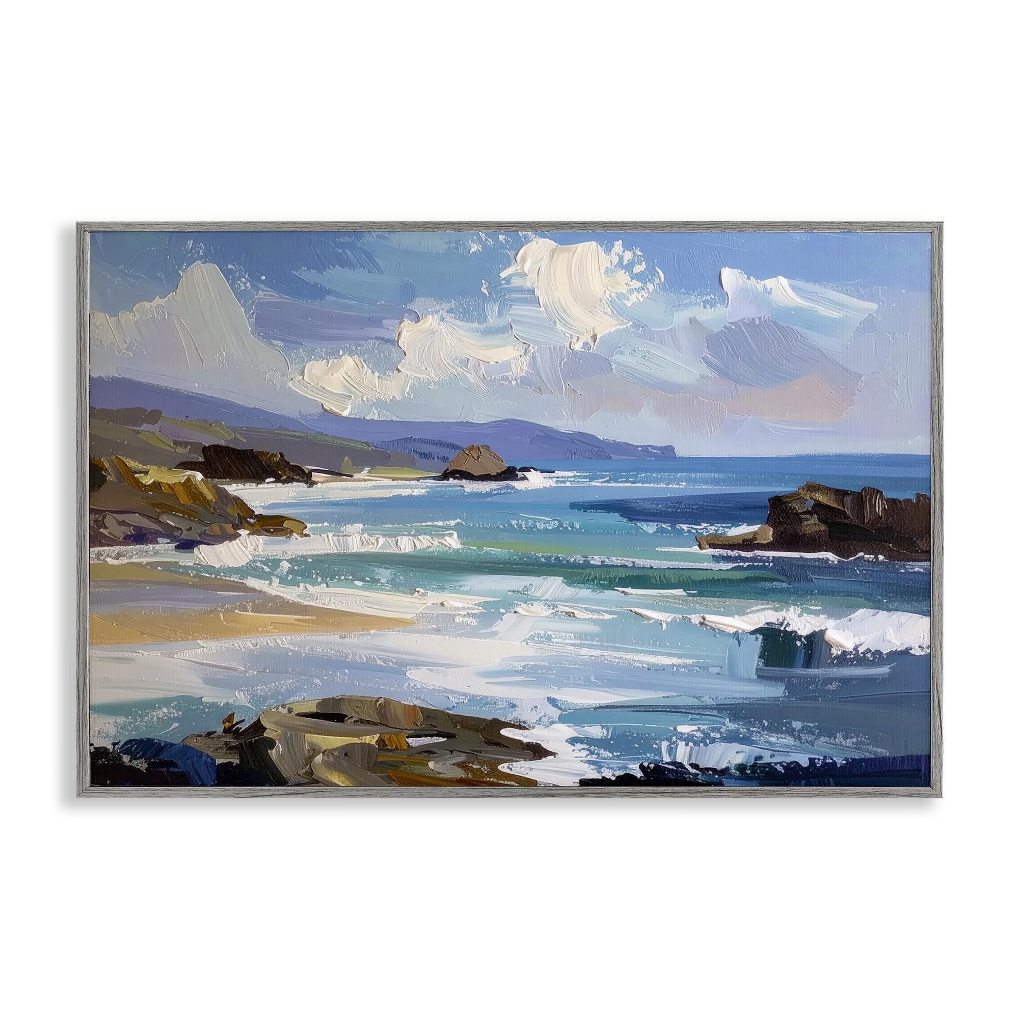 Sky to Sea Coastal Landscape, 16 x 24 Inch Framed Giclée Print