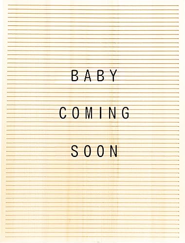 Miniatura 2 de Stiles Juego de letreros de madera de 12 x 16 pulgadas, con 340 letras, números y símbolos de plástico, tablero de mensajes de madera intercambiable