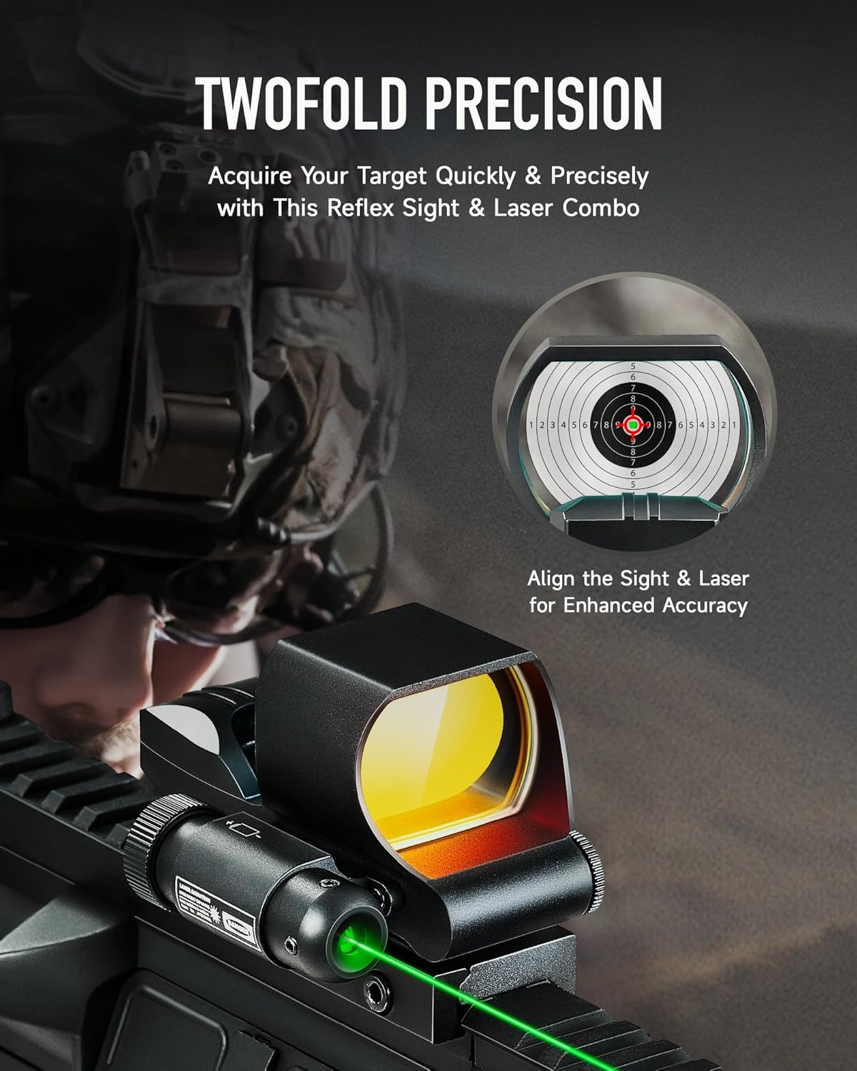 PINTY Red Dot Sight Reflex Optics with Multiple Reticles, Compact Tactical Rifle Scope for Picatinny Rail, Pistol, Airsoft