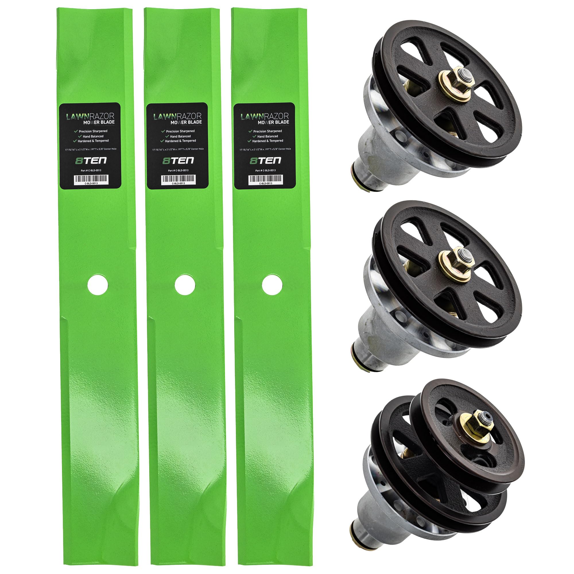 Amazon.com : 8TEN Blade Spindle Deck Kit for Exmark Turf Ranger