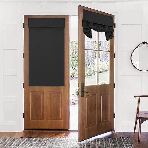 Miniatura 2 de Cortina opaca para puerta, persianas de puerta francesa para privacidad, cortinas de puerta Tricia con aislamiento térmico para patio, cortina