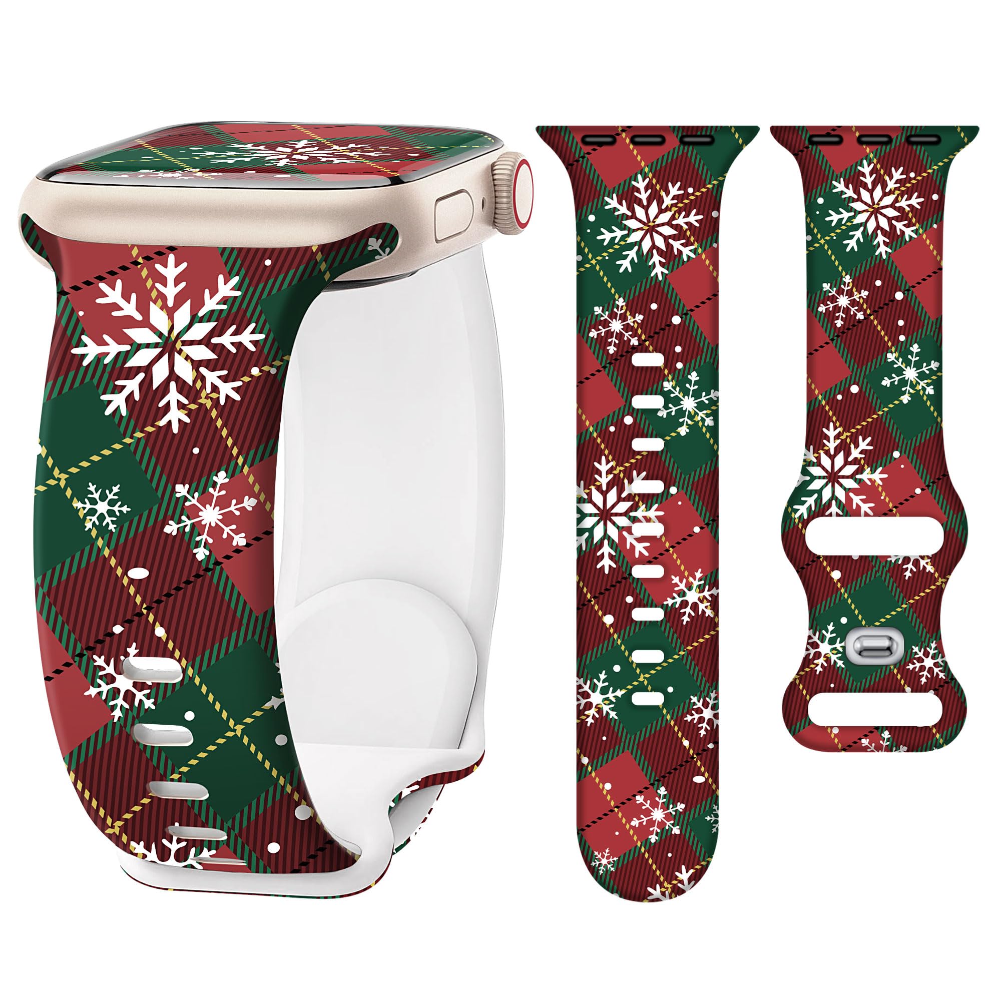 Christmas Band Compatible with Apple Watch Band 46mm 45mm 44mm iWatch Bands  49mm Ultra 42mm-S3 Series 10 SE for Women Men, Fancy Dressy