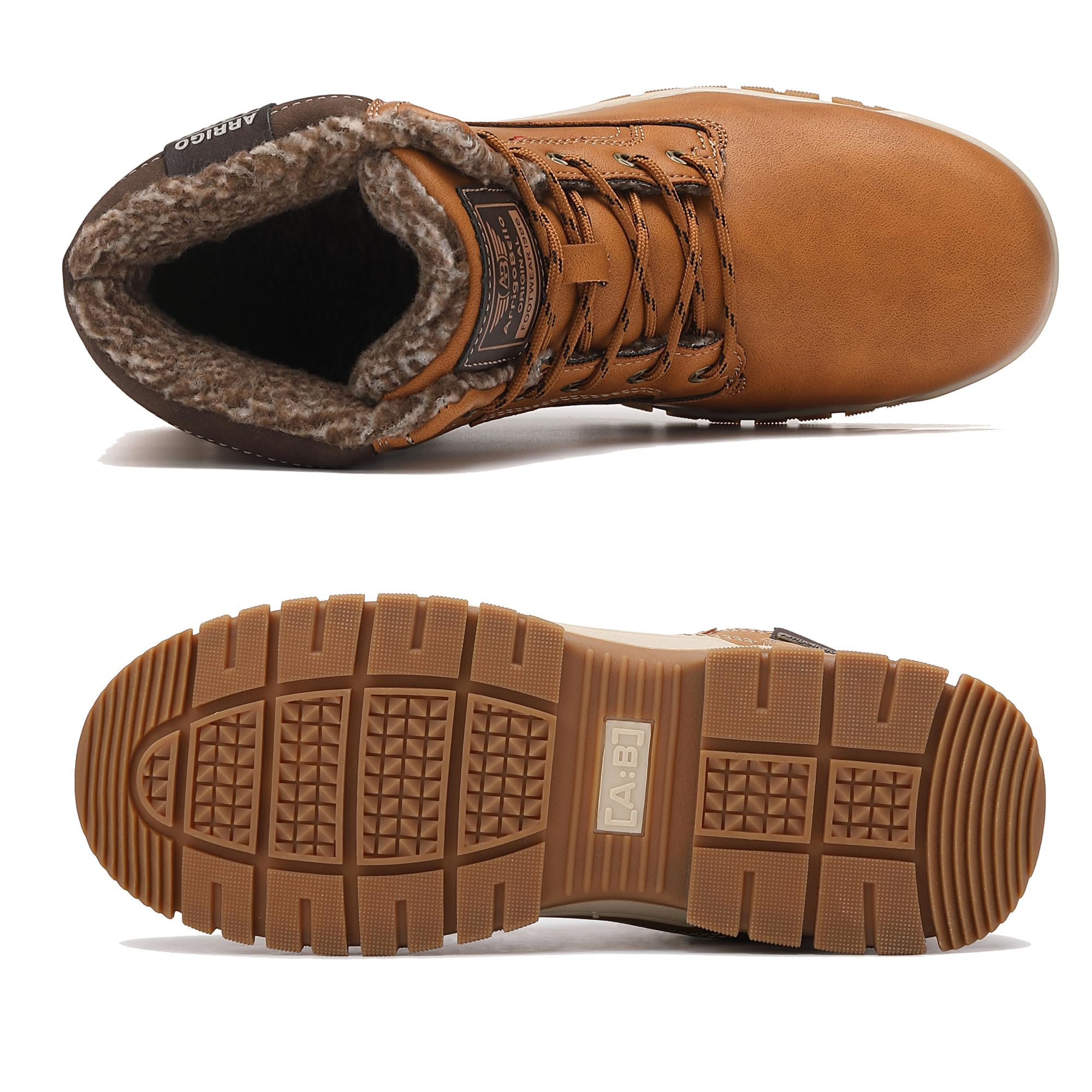 ARRIGO BELLO Stivali Uomo Invernali Scarpe Inverno Calda Foderato Montagna Antiscivolo Trekking Boots Scarponcini Neve Taglia 41-46EU