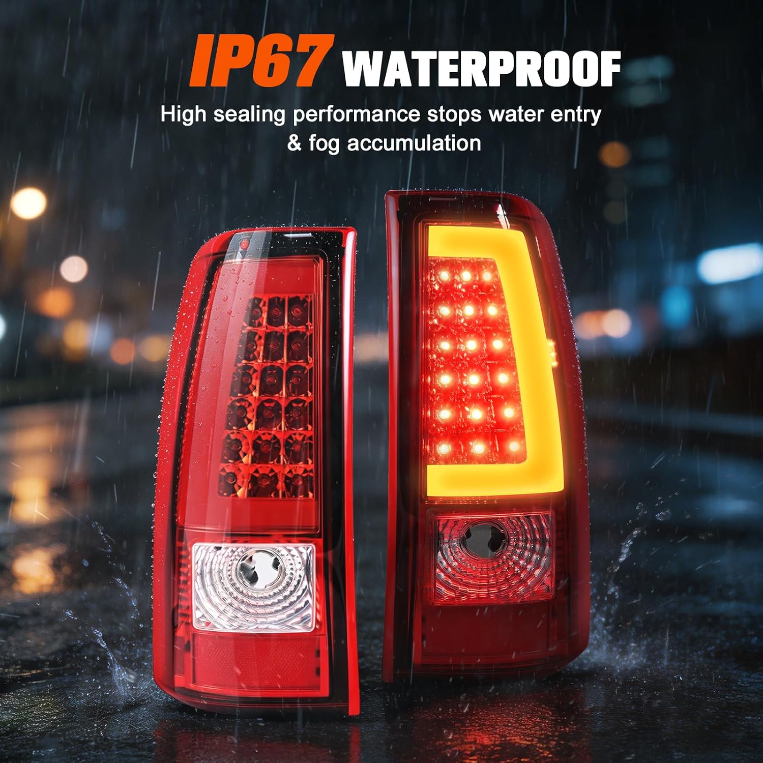 LED Tail Lights For 2003-2006 Chevy Silverado GMC Sierra 1500 2500 3500 Red