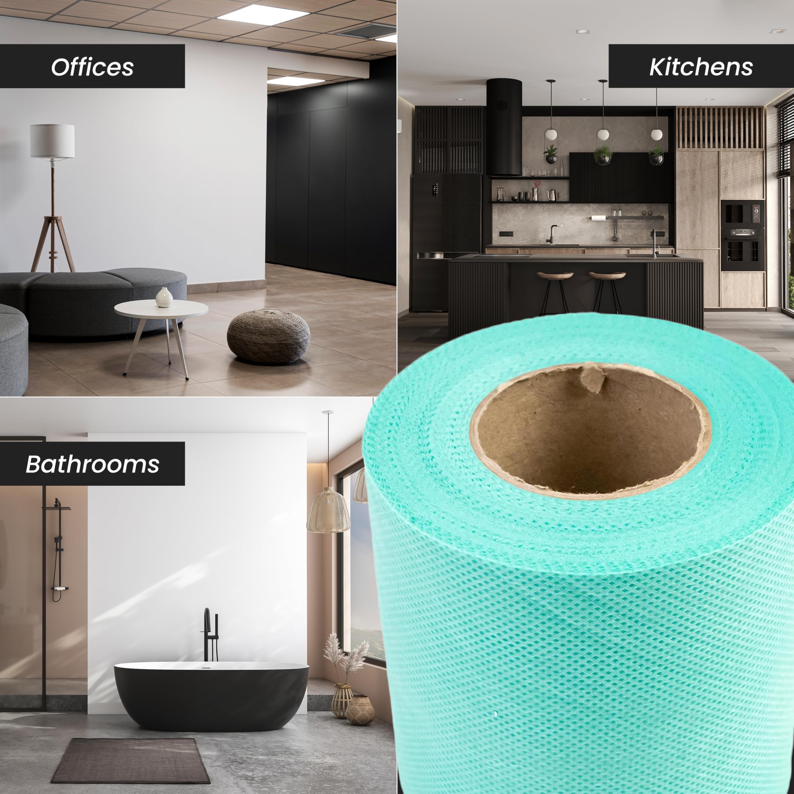 Repa Market Hidrotape Membrana anti-frattura 100 mm x 25 m, nastro in tessuto di rinforzo per doccia, bagno, piastrelle e drenaggio, compatibile con membrane impermeabilizzanti in cemento o polimero