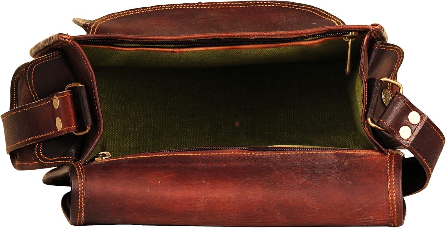 Leather Crossbody Purse for Women - Small Vintage Look Handbag | Satchel | Diaper Bag for Ladies - Image 6