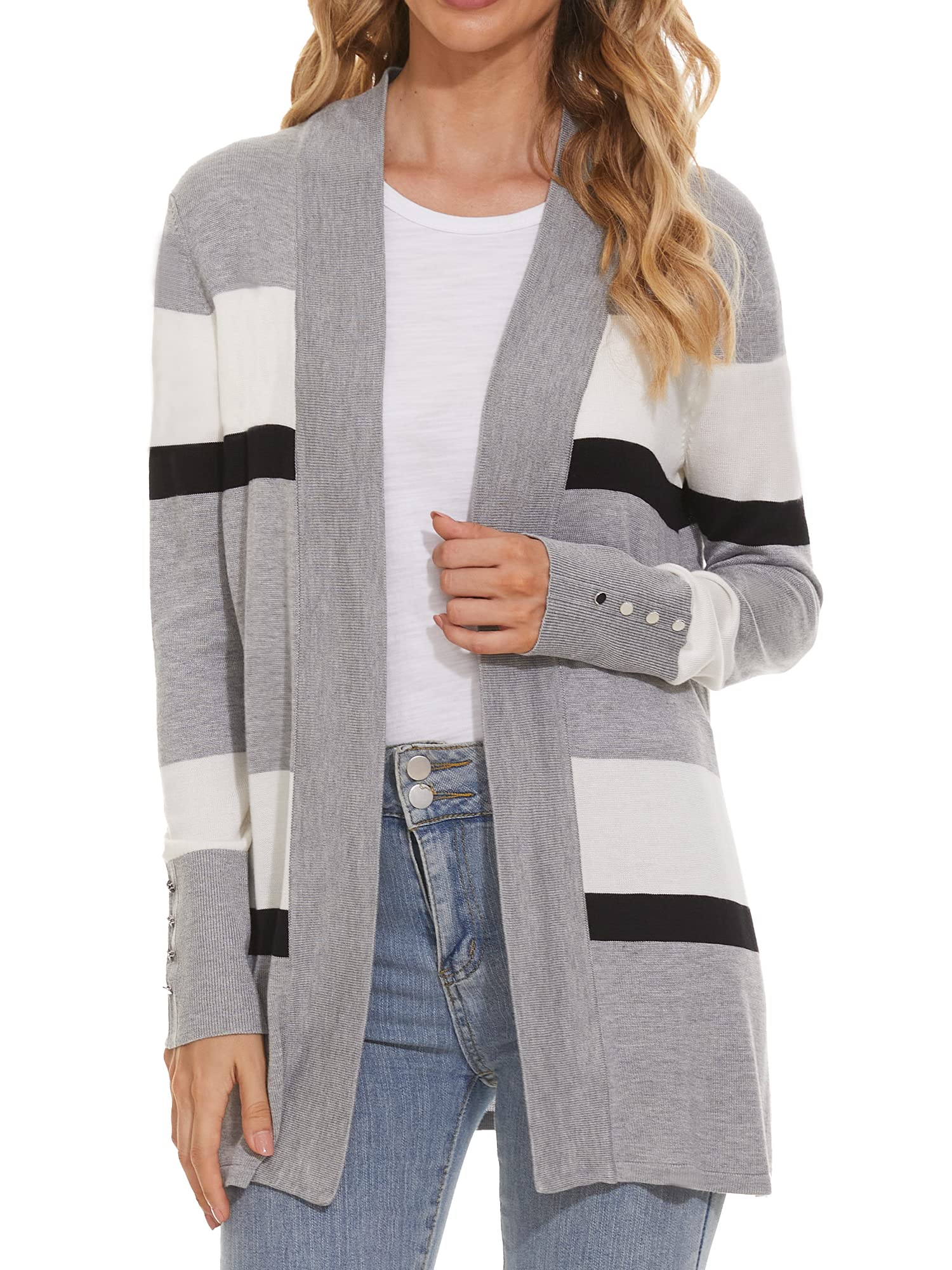 Spicy Sandia Women's Cardigan Sweaters Long Dressy Casual Lightweight Open Front Knit Cardigans for Spring Early Fall