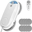 KKI Window Cleaning Robot, Auto Window Cleaner Robot, Dual Spray, Max 3200Pa, AI Path Planning & Edge Detection, Remote Control for High-Rise Windows, Glass Door,5Pairs Cloths, X3 (White)