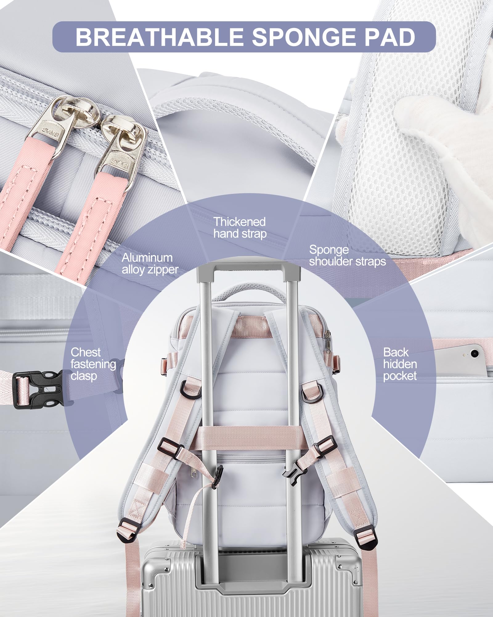 Borse da Cabina per Ryanair 40x20x25 Bagaglio a Mano Easyjet 45x36x20 Zaino Borsa Zaino da Viaggio Il Sedile Zaino per bagaglio a mano Borsa Cabina Viaggio Cabina Casual Daypack