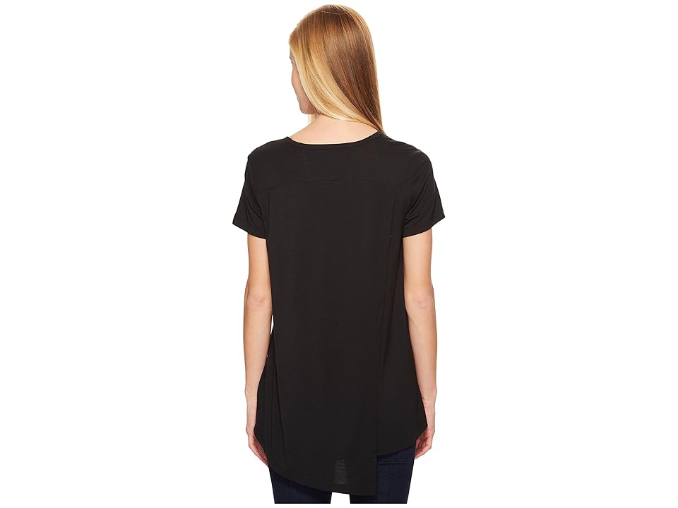 

ExOfficio Wanderlux V-Neck Short Sleeve Top (Black) Women's T Shirt