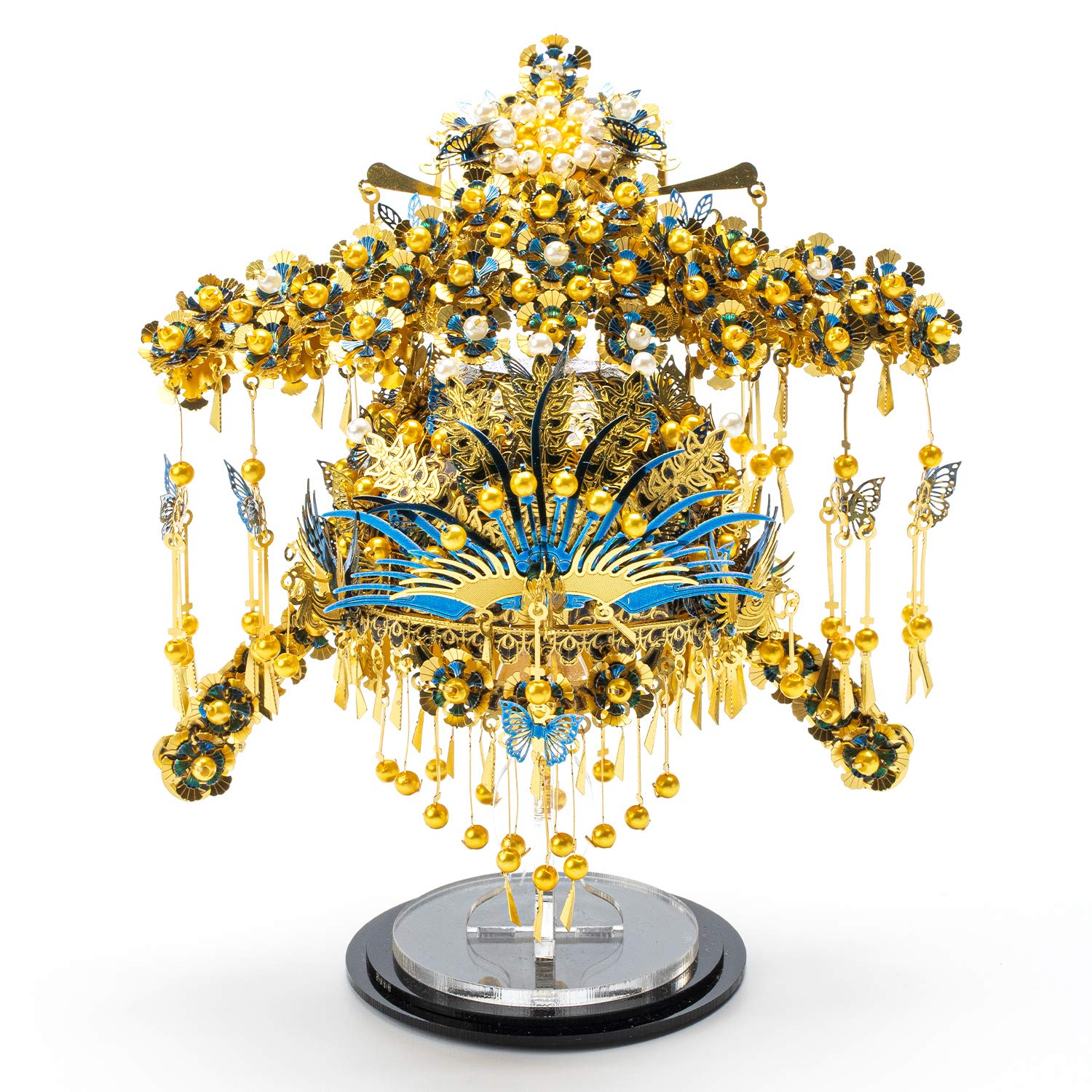 Piececool 3D Metal Model Kits - Phoenix Coronet 3D Metal Puzzle For Adults - Diy Metal Building Kit With Easy Instructions - Beautiful Phoenix Coronet Metal Puzzles For Hobbyists - Great Gift Idea