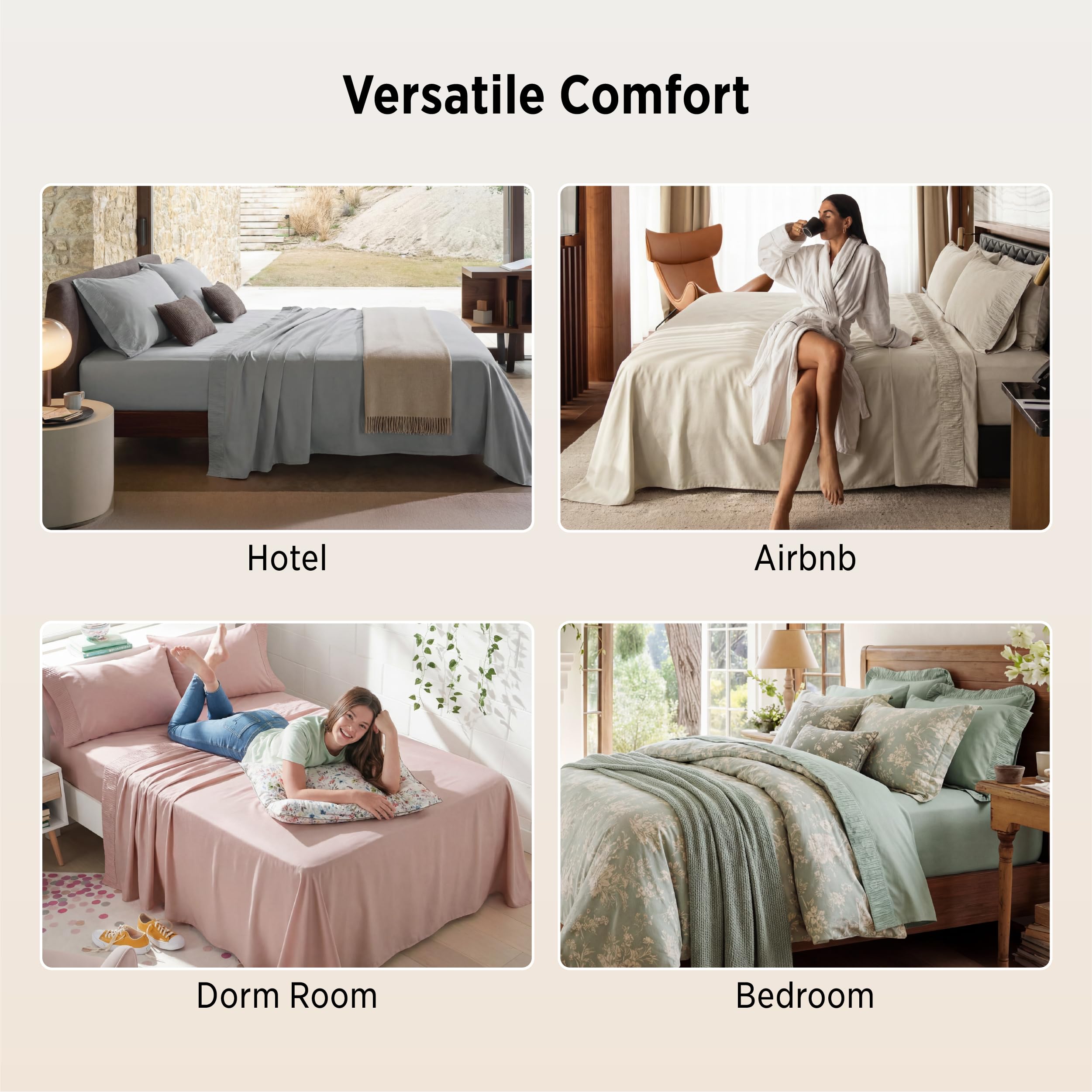 Bedsure Juego de sábanas Queen Color Verde Azulado, 1800 Hojas Suaves para Cama Queen Size, sábanas de 4 Piezas y Fundas de Almohada