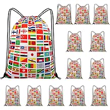 12 Pack 2026 World Cup Drawstring Bag Soccer Merchandise International Flags Football Decorations Accessories Multicultural Travel Gym String Bag for World Cup Events Sports Daily Use