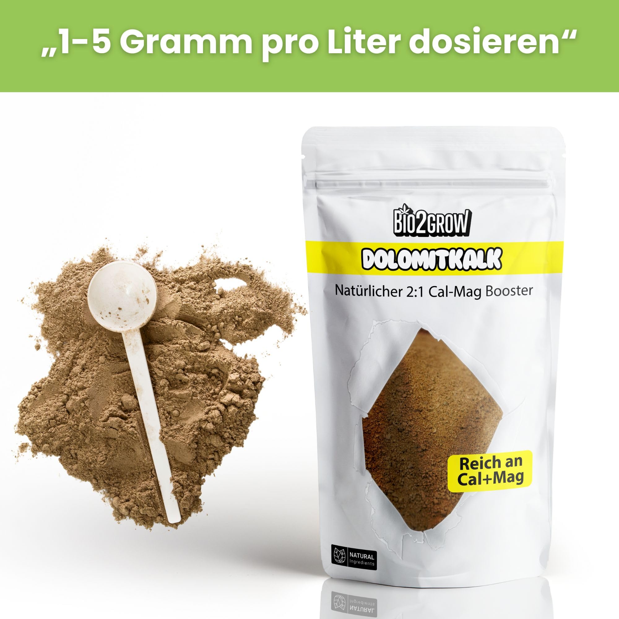 Dolomitkalk 5KG – Magnesium und Calcium für Bodenverbesserung, pH-Wert-Regulierung und gesundes Wachstum
