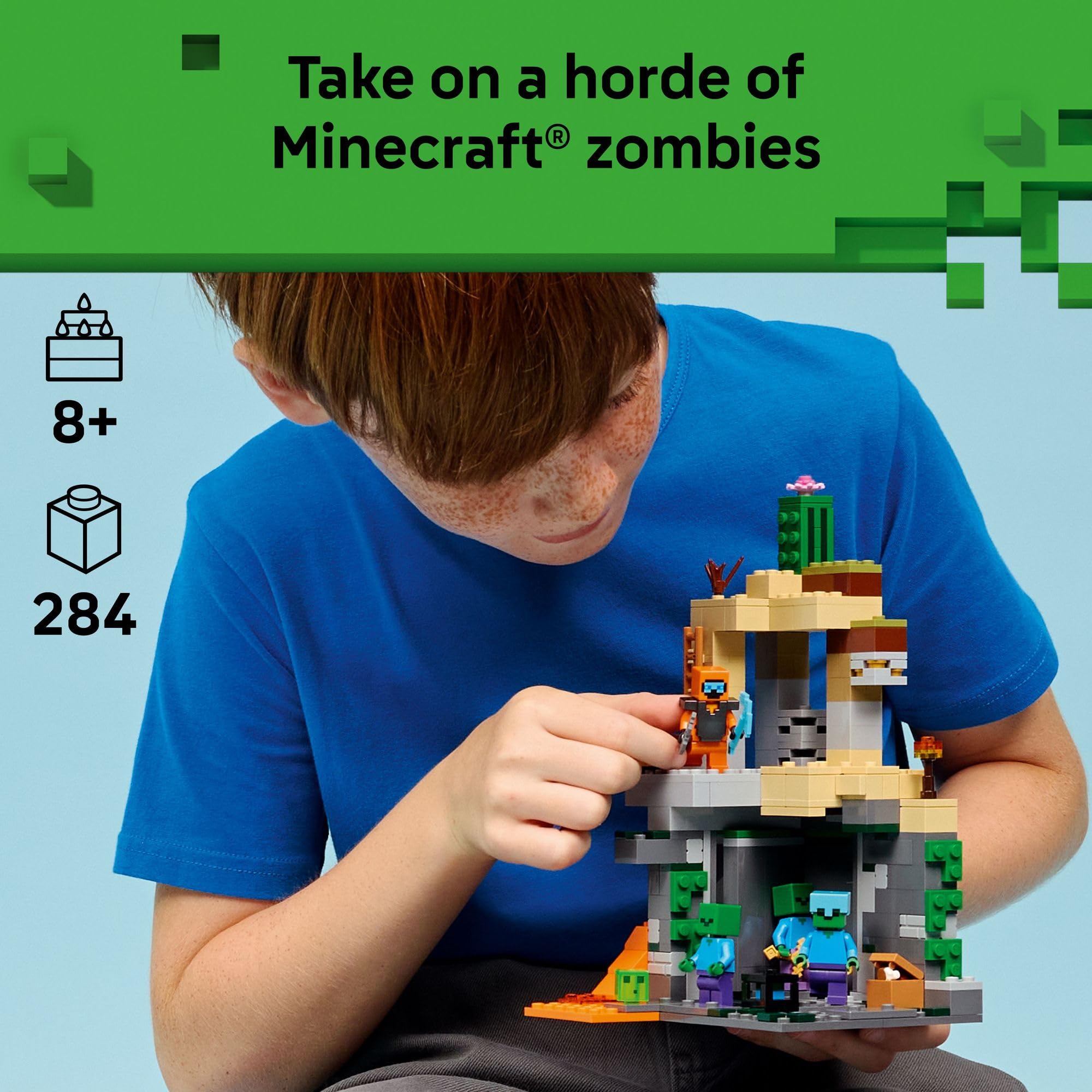 LEGO Minecraft Masmorra Zumbi, Brinquedo de Construção de Jogo