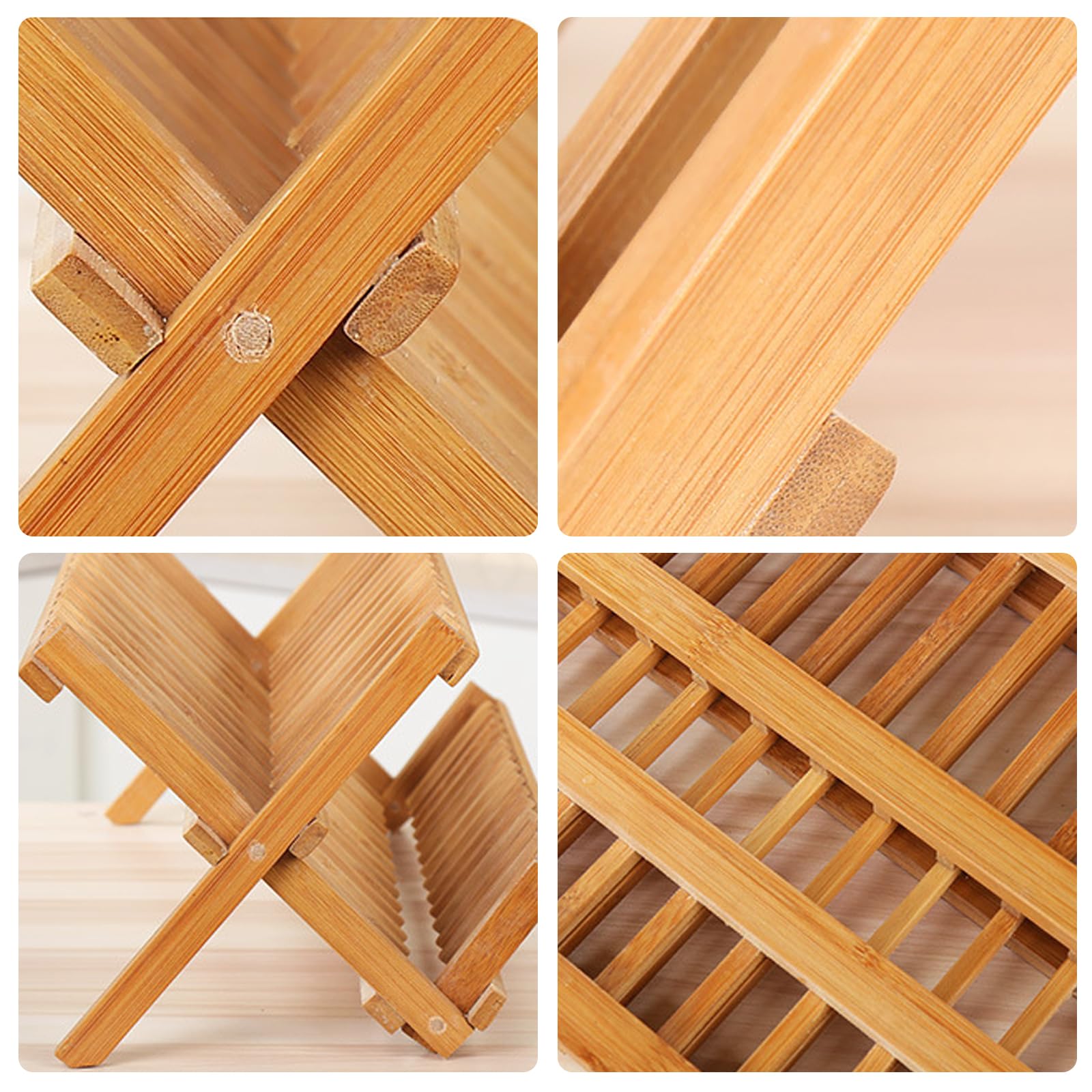 Moderno Bamboo Stazione di Asciugatura Per Ciotola Piatti Ciotole Tazze Legno Naturale Cucina Piano Di Lavoro Utensili Stand di Scarico Cucina Piano di Lavoro Organizzatore di Conservazione