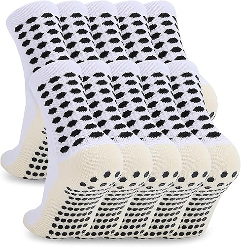 Ultrafun 35 pares de calcetines de fútbol con almohadillas de agarre, antideslizantes, para fútbol, baloncesto, deportes, para hombres y mujeres