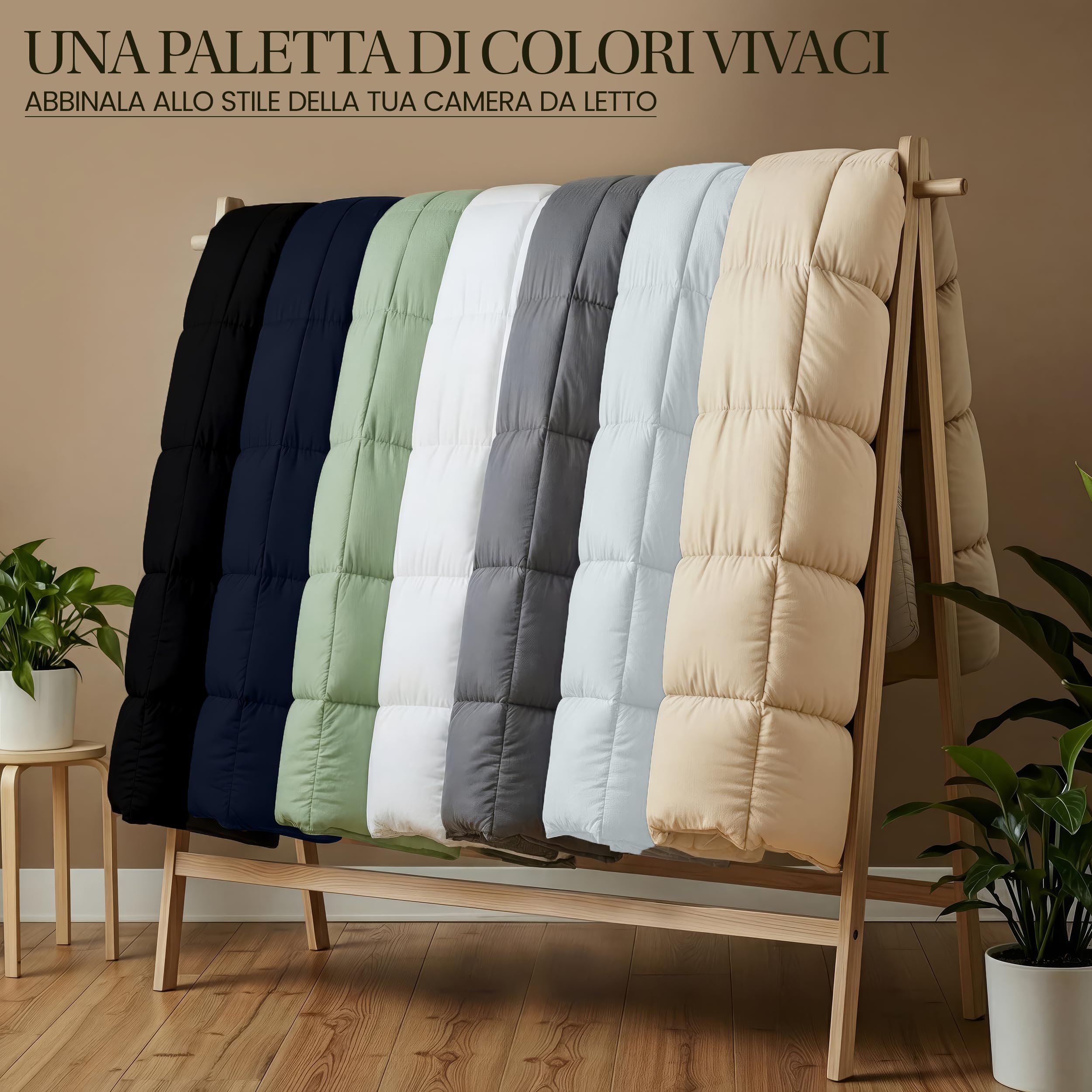 Utopia Bedding Invernale Piumone - Piumino Letto Matrimoniale - Trapunta Matrimoniale 100% Microfibra in Fibra Cava (Bianco, 230 x 220 cm - 350 gsm)