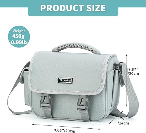 Miniatura 2 de G-raphy Bolsa de hombro para cámara para cámaras SLR DSLR Nikon Canon Sony Olympus etc lentes cables accesorios